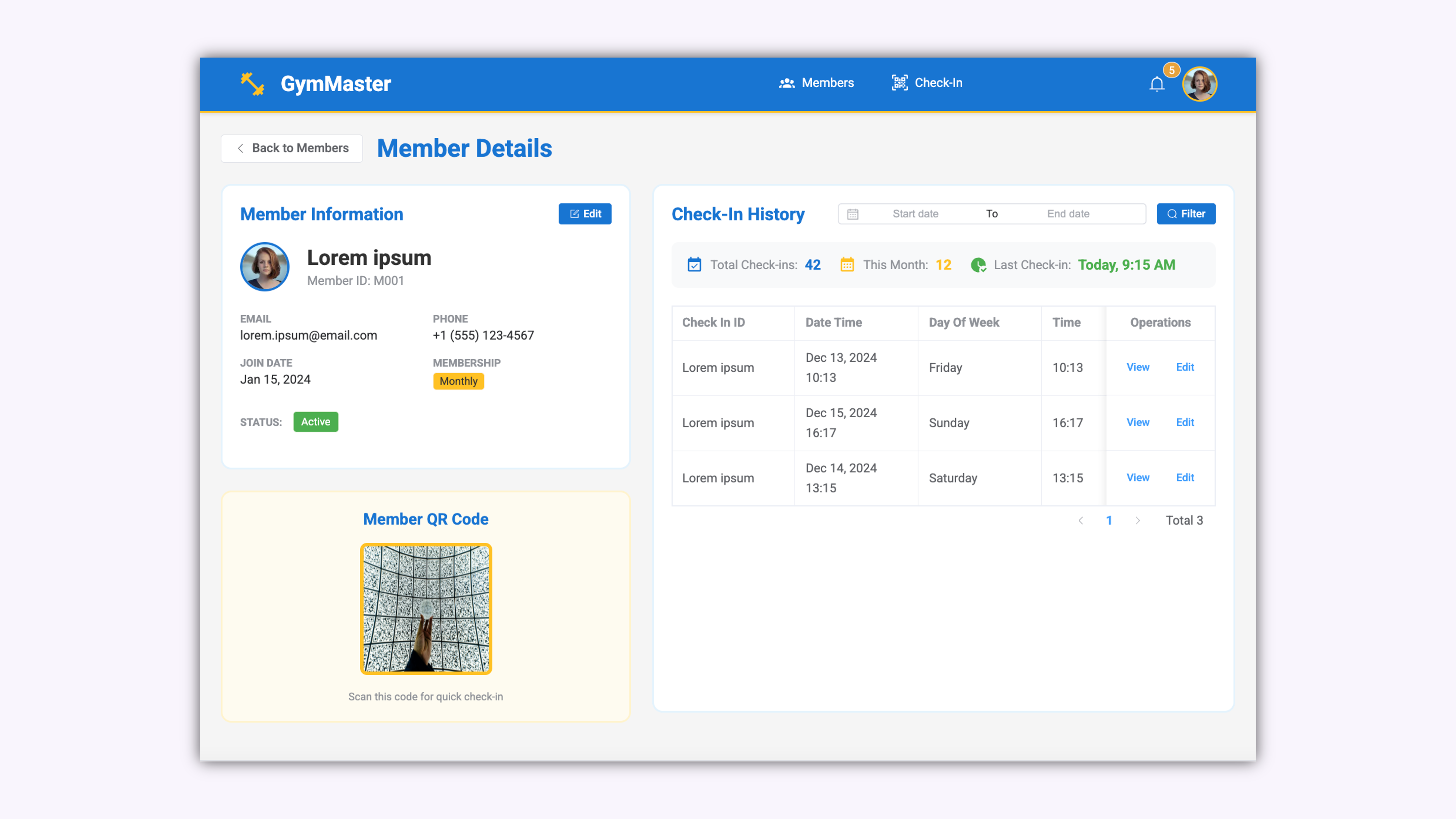 Gym Membership System
